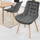MIADOMODO Zestaw krzeseł do jadalni, ciemnoszary 2 sztuki