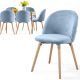 MIADOMODO Komplet krzeseł do jadalni , turkusowych 6 szt