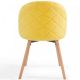 MIADOMODO Komplet krzeseł do jadalni welurowych, żółtych, 4