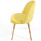 MIADOMODO Komplet krzeseł do jadalni welurowych, żółtych, 4