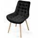 MIADOMODO Zestaw krzeseł do jadalni, czarny 6 szt