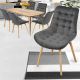 MIADOMODO Zestaw krzeseł do jadalni ciemnoszary 6 sztuk
