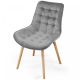 MIADOMODO Zestaw krzeseł do jadalni jasnoszary 8 sztuk