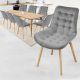 MIADOMODO Zestaw krzeseł do jadalni jasnoszary 8 sztuk