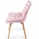 MIADOMODO Zestaw krzeseł do jadalni, różowy, 4 sztuki
