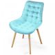 MIADOMODO Zestaw krzeseł do jadalni, turkusowy 4 sztuki