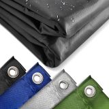 JAGO Plandeka 650 g/m2, aluminiowe oczka, czarne, 4 x 3 m