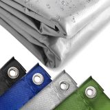 JAGO Plandeka 650 g/m2, aluminiowe oczka, szara, 2 x 3 m