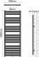 AQUAMARIN Grzejnik łazienkowy pionowy 160x60 cm antracyt