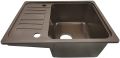 Aquamarin Zlew kuchenny granitowy, 60 x 45 cm, brązowy
