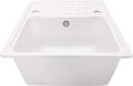 Aquamarin Zlew kuchenny granitowy, 60 x 45 cm, biały