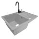 Aquamarin Zlew Granite, 60 x 45 cm, szary