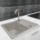 Aquamarin Zlew Granite, 60 x 45 cm, szary