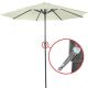 MIADOMODO Parasol z rączką 250 cm, kremowy