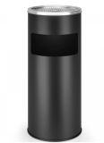 Kosz na śmieci z popielniczką, 17 l, czarny