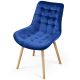 MIADOMODO Zestaw krzeseł do jadalni, niebieski, 6 szt.