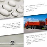 JAGO Plandeka 650 g/m², oczka aluminiowe, szara, 5 x 6 m