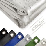 JAGO Plandeka 4x7 m, 650 g/m², szara, oczka aluminiowe
