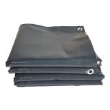 Plandeka ochronna PVC 4x7 m antracyt wodoodporna UV
