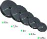 Zestaw obciążeń 10 kg ScSPORTS, 4x2,5 kg, 30 mm