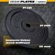 Obciążenie żeliwne 15 kg  ScSPORTS 30/31 mm czarne