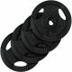 Zestaw talerzy żeliwnych 4x1,25 kg z uchwytami, otwór 30 mm