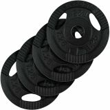 Zestaw talerzy żeliwnych 4x1,25 kg z uchwytami, otwór 30 mm