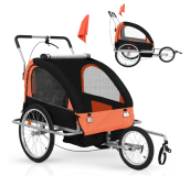 Wielofunkcyjna przyczepka rowerowa dla dzieci, 2w1, 40 kg