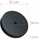 Obciążenia do hantli 30 kg ScSPORTS, plastik, otwór 30 mm