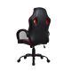 Fotel biurowy dla graczy z mechanizmem odchylania, czarny