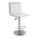 Zestaw 2 białych krzeseł barowych, z regulacją wysokości