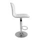 Zestaw 2 białych krzeseł barowych, z regulacją wysokości