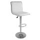 Zestaw 2 białych krzeseł barowych, z regulacją wysokości