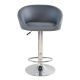 Zestaw 2 antracytowych krzeseł barowych, regulowanych