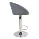 Zestaw 2 antracytowych krzeseł barowych, regulowanych