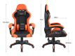 Ergonomiczny fotel gamingowy Racing Supreme Pro, czarno-poma