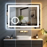 IREDA Lustro łazienkowe z oświetleniem LED, 80 x 60 cm
