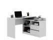 Biurko narożne białe komputerowe z szufladami do pokoju