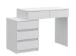 Biurko szkolne białe z szufladami do pokoju młodzieżowego
