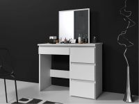 Toaletka z lustrem  i szufladami biała do makijażu