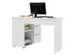 Biurko komputerowe narożne białe z szufladami do pokoju