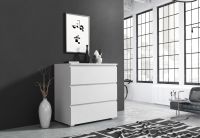 Komoda biała 80 cm z szufladami do salonu