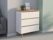Komoda skandynawska biała dąb craft 80 cm