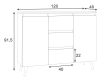 Komoda skandynawska biała dąb craft 120 cm