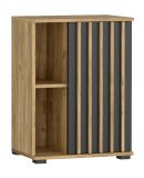 Szafka nocna do sypialni 60 cm z drzwiami z lamelami