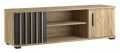 Szafka RTV 140 cm dąb craft z półką i drzwiami komoda