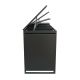 Metalowy schowek na 4 kosze na śmieci, antracyt 264×116×80cm