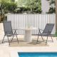 Składane krzesła ogrodowe Calena 2 szt., antracytowe