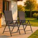 Składane krzesła ogrodowe Calena 2 szt., antracytowe