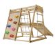 Drewniany, składany plac zabaw do wnętrz z zjeżdżalnią